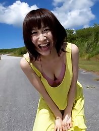 Mari Okamoto Asian shows sexy legs in very naughty photo sessions