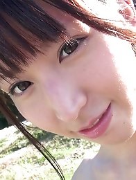 The thrill of being nude outdoors and having her perfect a-cup breasts massaged in public was almost too exciting for this Japanese cutie to handle.
