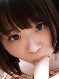 As she wrapped her 18 year old Japanese lips around the fat rubber shaft, Minoris eyes looked dirty and satisfied. Could we tame the hentai creature?