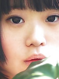 She never did chakuero shooting before so we started easy with Japanese schoolgirl cosplay and fan service!
