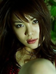 Inticing asian babe sizzles with her plump tits and high heels