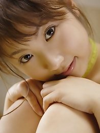 Adorable cutie Haruka Morimura shows off her naked plump tits