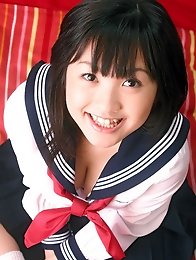 Jun Ishizaki Asian is sexy and playful in sailor girl uniform