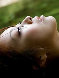 Skinny and perfect japan angel Reira Amane stripped outdoors