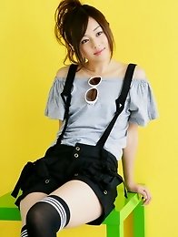 Beautiful gravure idol is adorable in cute little pink dress