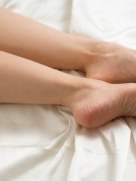 Skinny and leggy babe Ryo Yuuki slowly teasing you with her feet, ass, and pussy