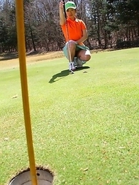 Beautiful golf chick Nana Kunimi