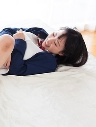 Oily booty beauty Yuka Shirayuki gets her feet and legs fucked in a lengthy scene