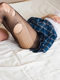 Natsuki Yokoyama enjoys trampling and footjobs in a femdom-y gallery