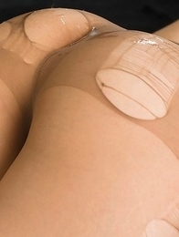 Pantyhose-clad hottie Sana Iori gets her meaty thighs fucked sideways here