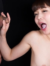 Shino Aoi Gives Sticky Cum Covered Handjob