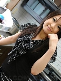 Yoshimi Inamori shows big boobs with dark
