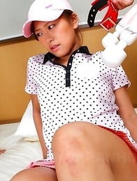 Golf girls Nana and Nao punished