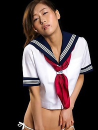Schoolgirl Reika Yamada is caged and released by her captor only when he feels like fucking her face.