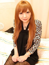 Minami Itao taking her clothes off to show her nice titties and play with her hairy pussy