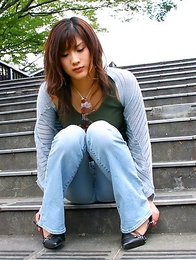 Sara Tsukigami undresses and sits in naughty positions