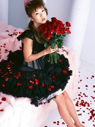 Aki Hoshino with big jugs is doll in long socks and uniform