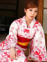Natsuko Tatsumi takes geisha dress off and shows racy body