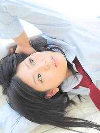 Saemi Shinohara is sexy schoolgirl in uniform and socks
