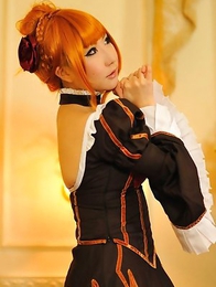 Saku is the most amazing blonde in epoque dress and room