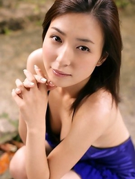 Meguru Ishii in sexy mauve dress is so hard to resist