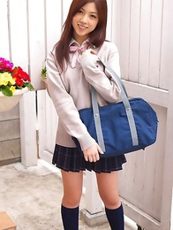 Azusa Togashi is hot sweetie with pretty face and teen body