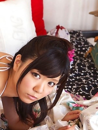 Nice Ayana Tanigaki is alone today and poses in her sexy clothes