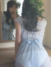 Neo babe in see through dress is like goddess from ocean