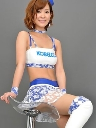 Ichika Nishimura in long boots is sexy boytoy in latex