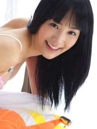 Yuri Hamada takes school uniform off and shows big assets